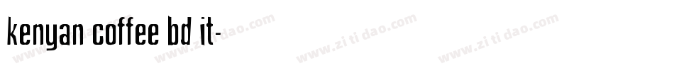 kenyan coffee bd it字体转换